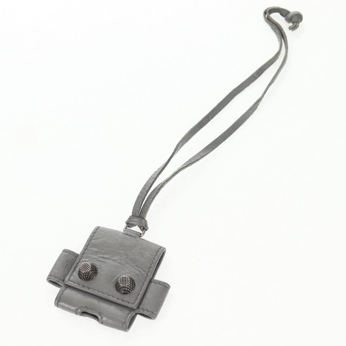 BALENCIAGA Flap Bag XS Shoulder Bag Leather 2way Gray Silver 719082 Auth 128190M