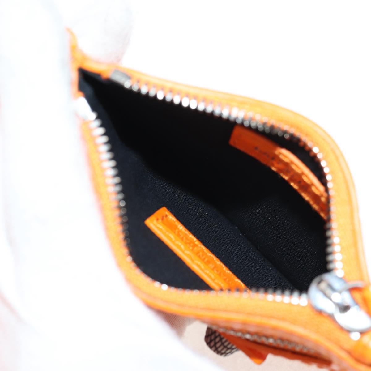 BALENCIAGA Le Cagoule XS Shoulder Bag Leather Orange Silver 671309 Auth 128191M