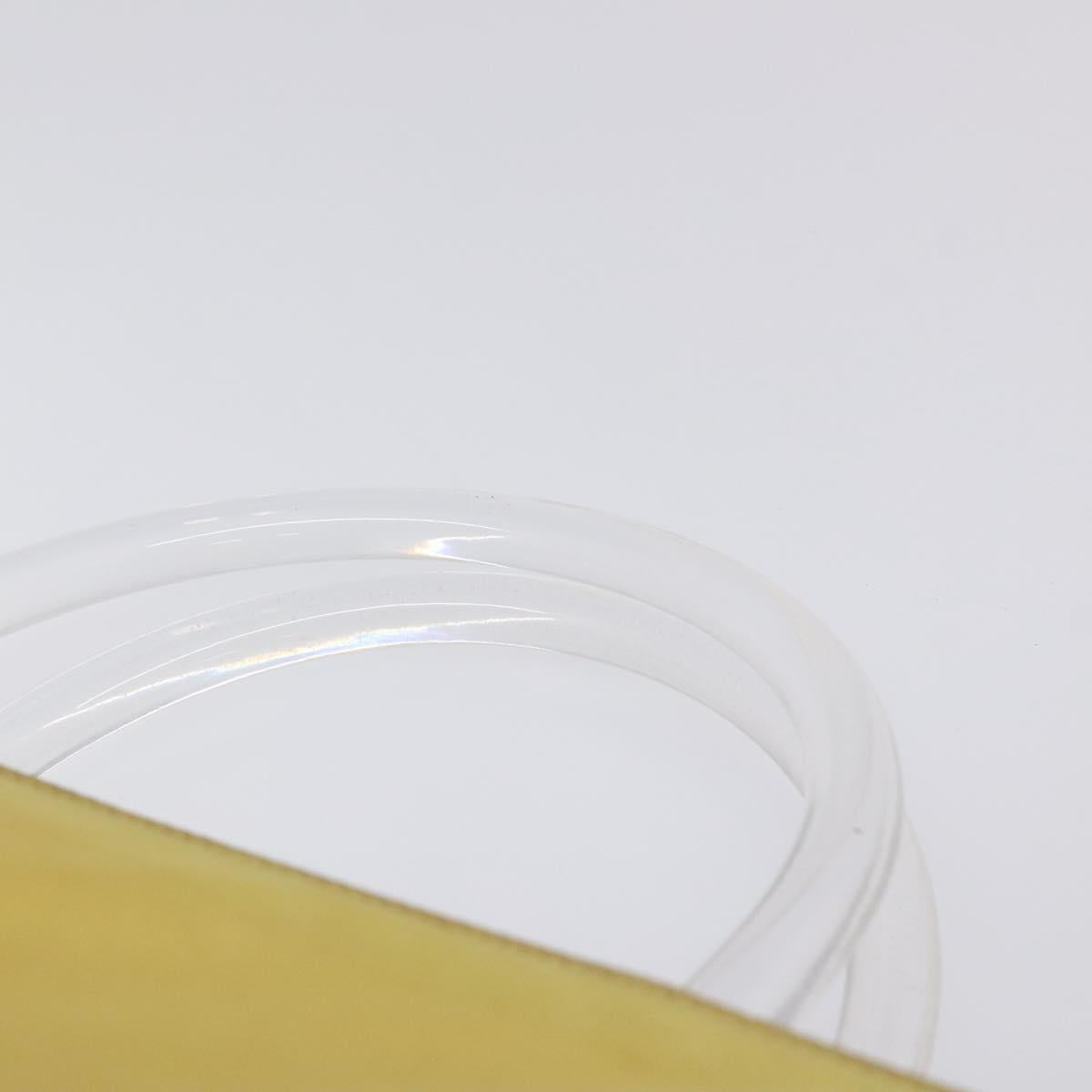 PRADA Hand Bag Nylon Yellow Silver Auth 128229