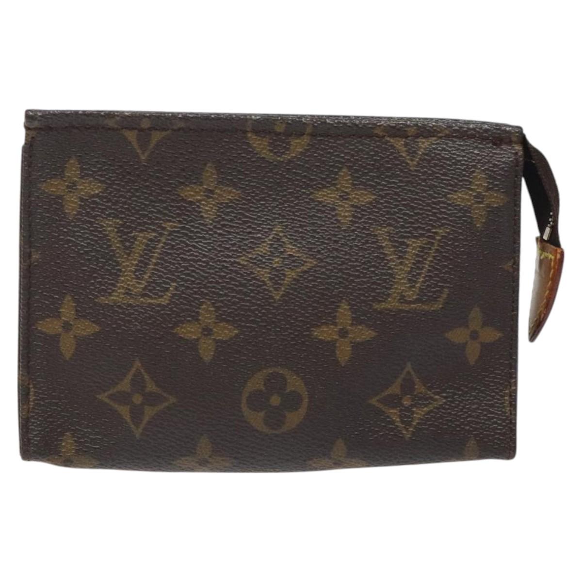 LOUIS VUITTON Monogram Poche Toilette 15 Pouch M47546 LV Auth 128258
