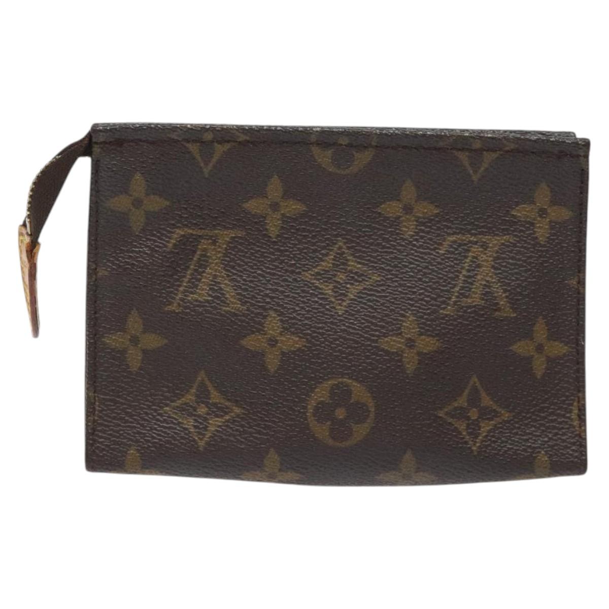 LOUIS VUITTON Monogram Poche Toilette 15 Pouch M47546 LV Auth 128258