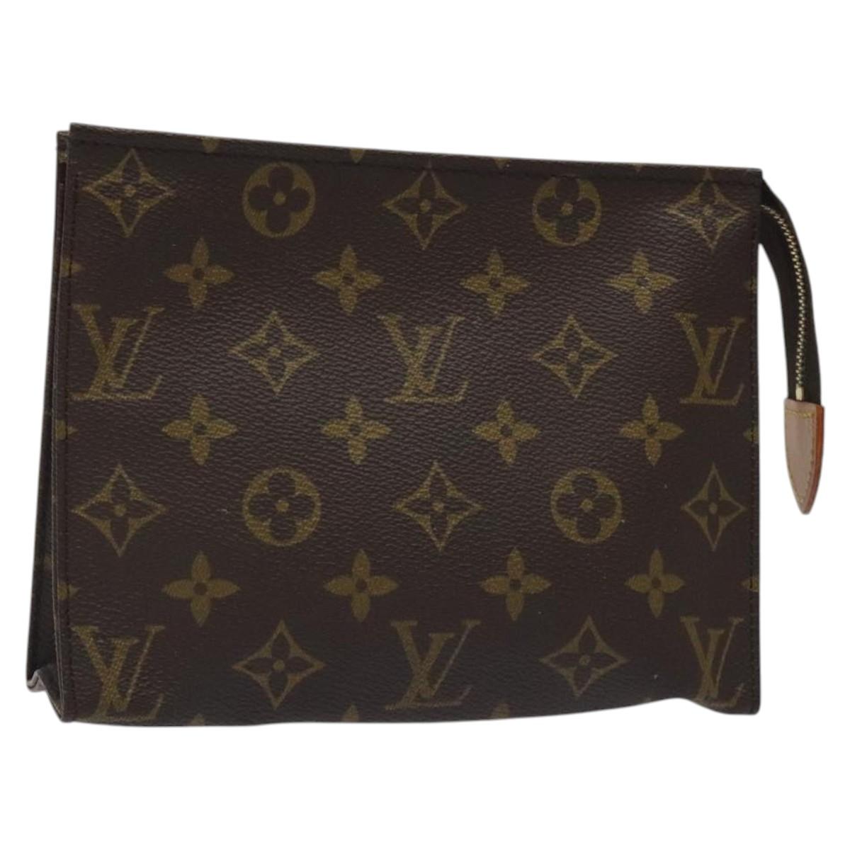 LOUIS VUITTON Monogram Poche Toilette 19 Pouch M47544 LV Auth 128259