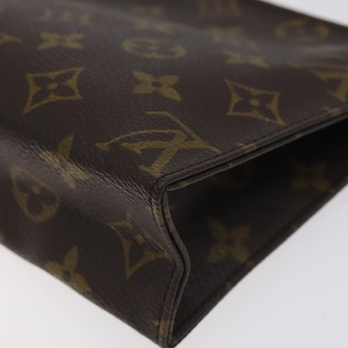 LOUIS VUITTON Monogram Poche Toilette 19 Pouch M47544 LV Auth 128259
