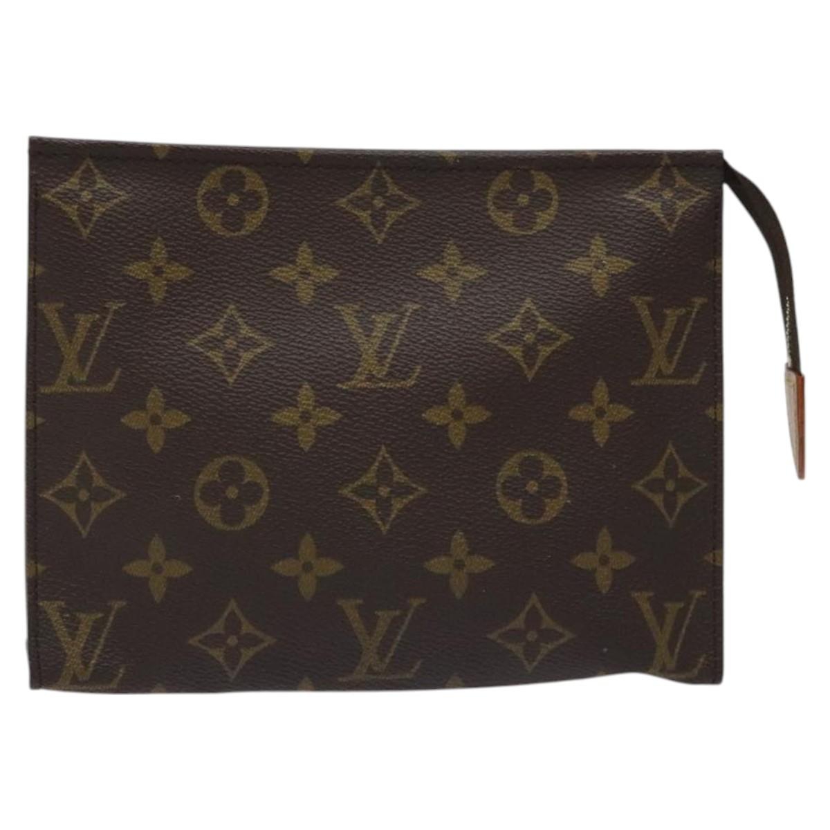 LOUIS VUITTON Monogram Poche Toilette 19 Pouch M47544 LV Auth 128259