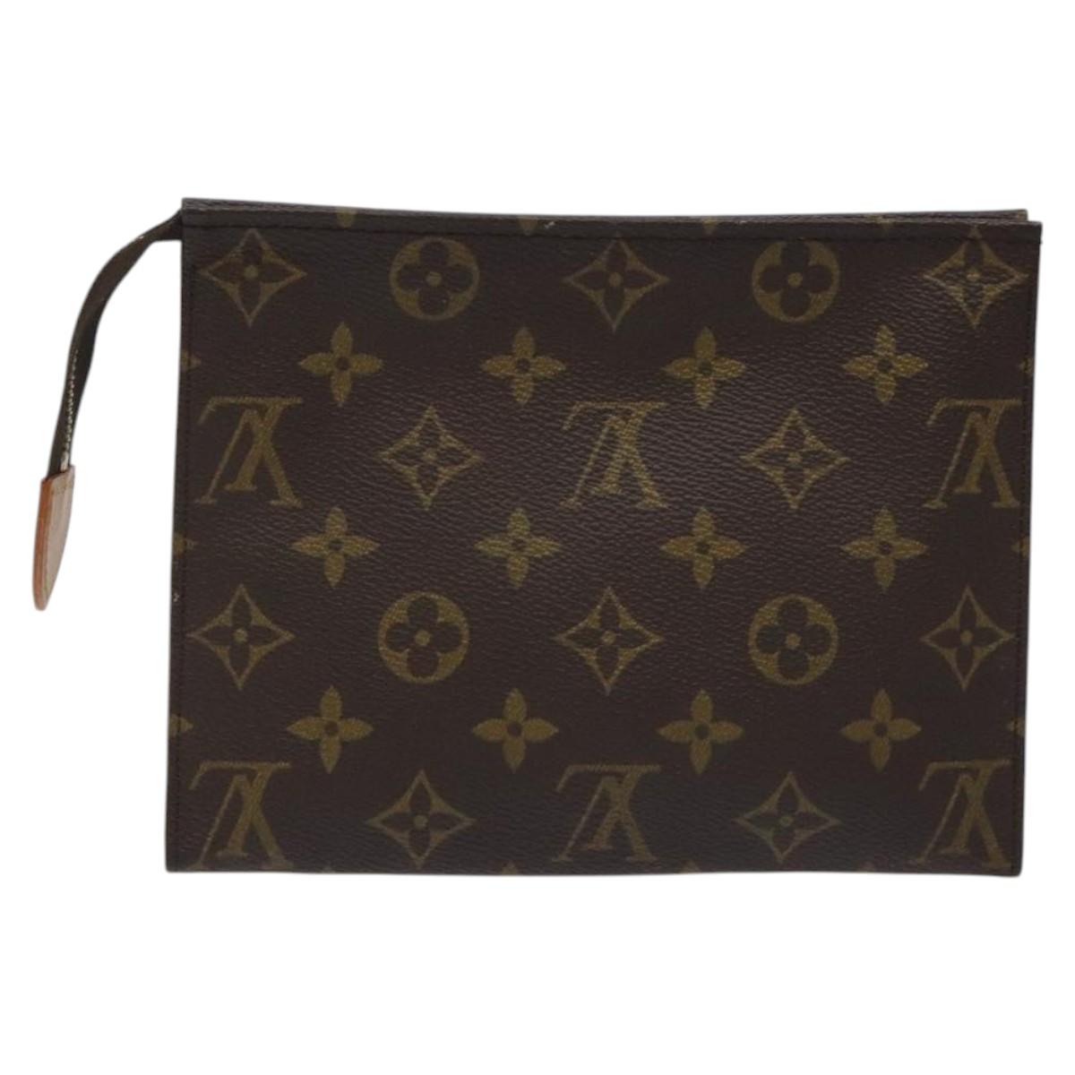 LOUIS VUITTON Monogram Poche Toilette 19 Pouch M47544 LV Auth 128259