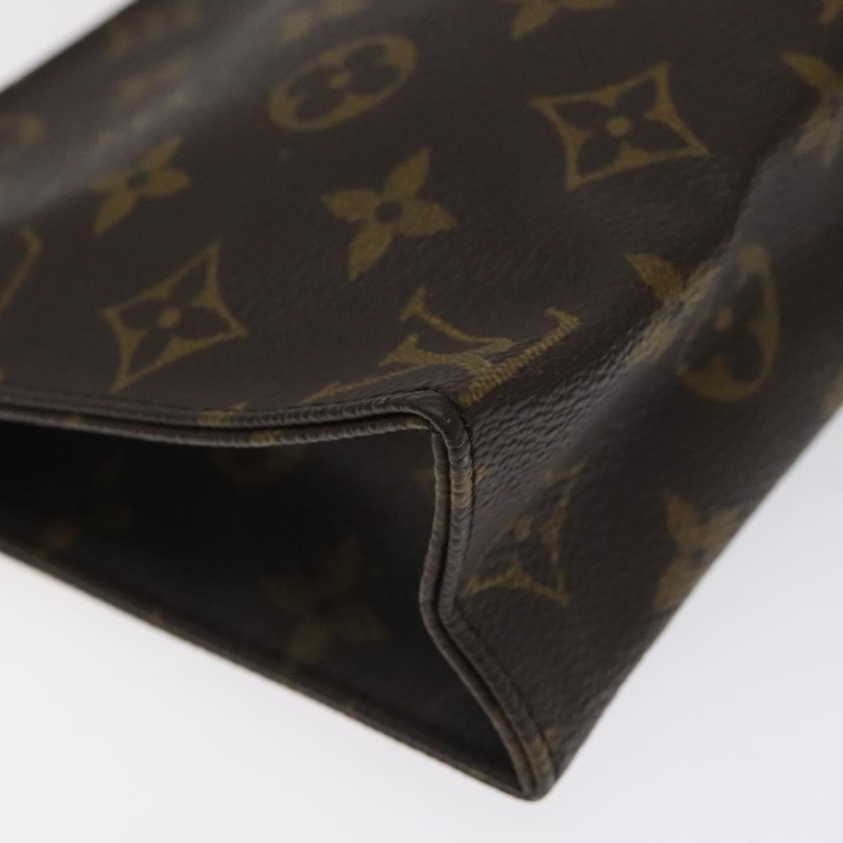 LOUIS VUITTON Monogram Poche Toilette 19 Pouch M47544 LV Auth 128259