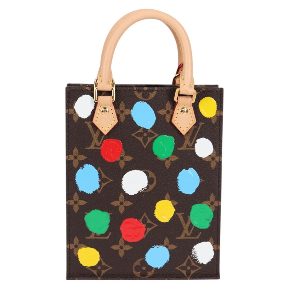 LOUIS VUITTON Monogram Yayoi Kusama Petit Sac Plat Bag 2way M81867 Auth 128264SM