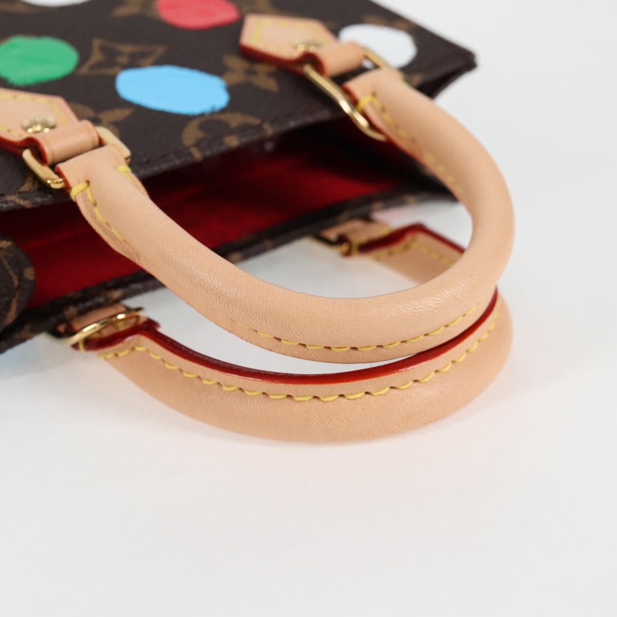 LOUIS VUITTON Monogram Yayoi Kusama Petit Sac Plat Bag 2way M81867 Auth 128264SM