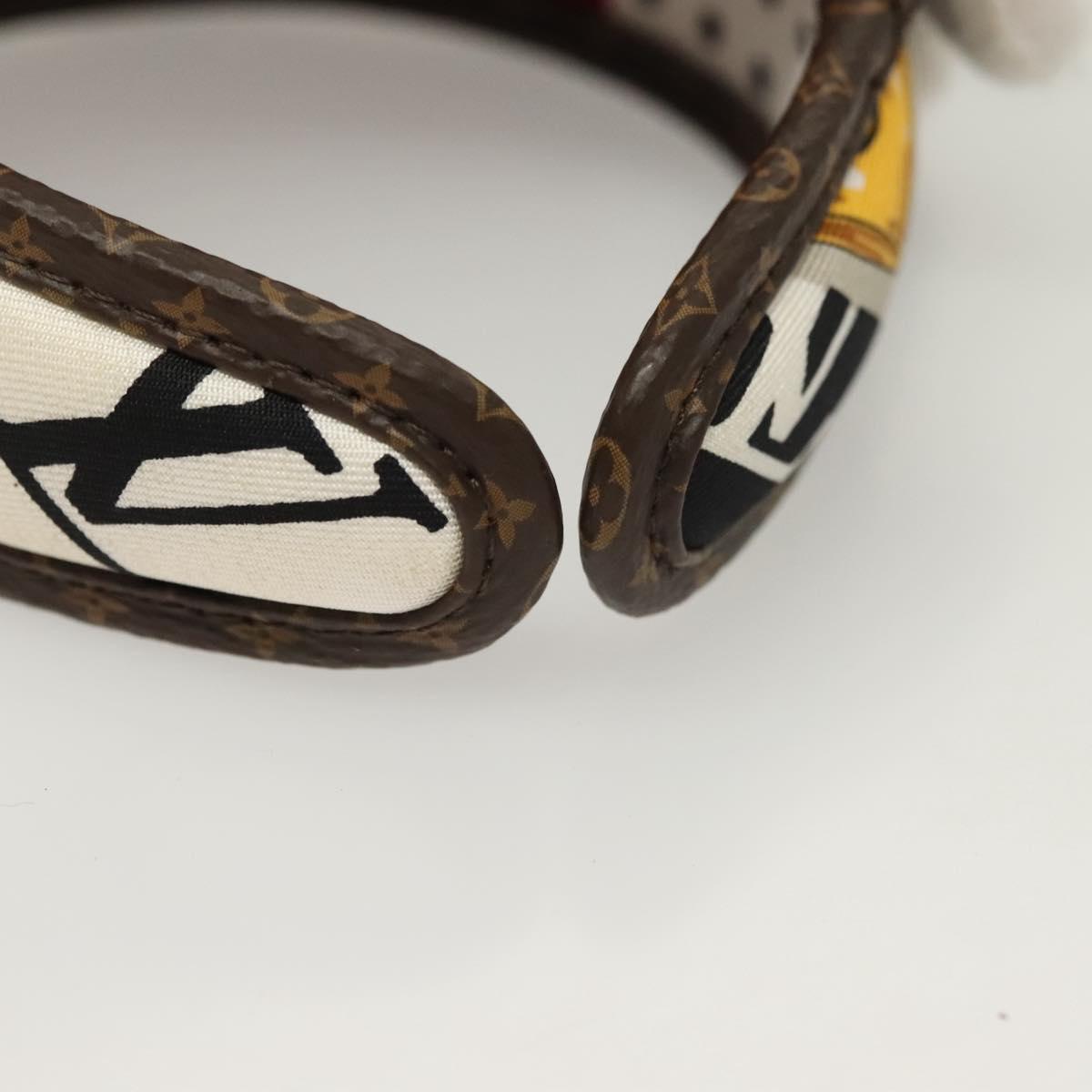 LOUIS VUITTON Monogram Katyusha White M77394 LV Auth 128265M