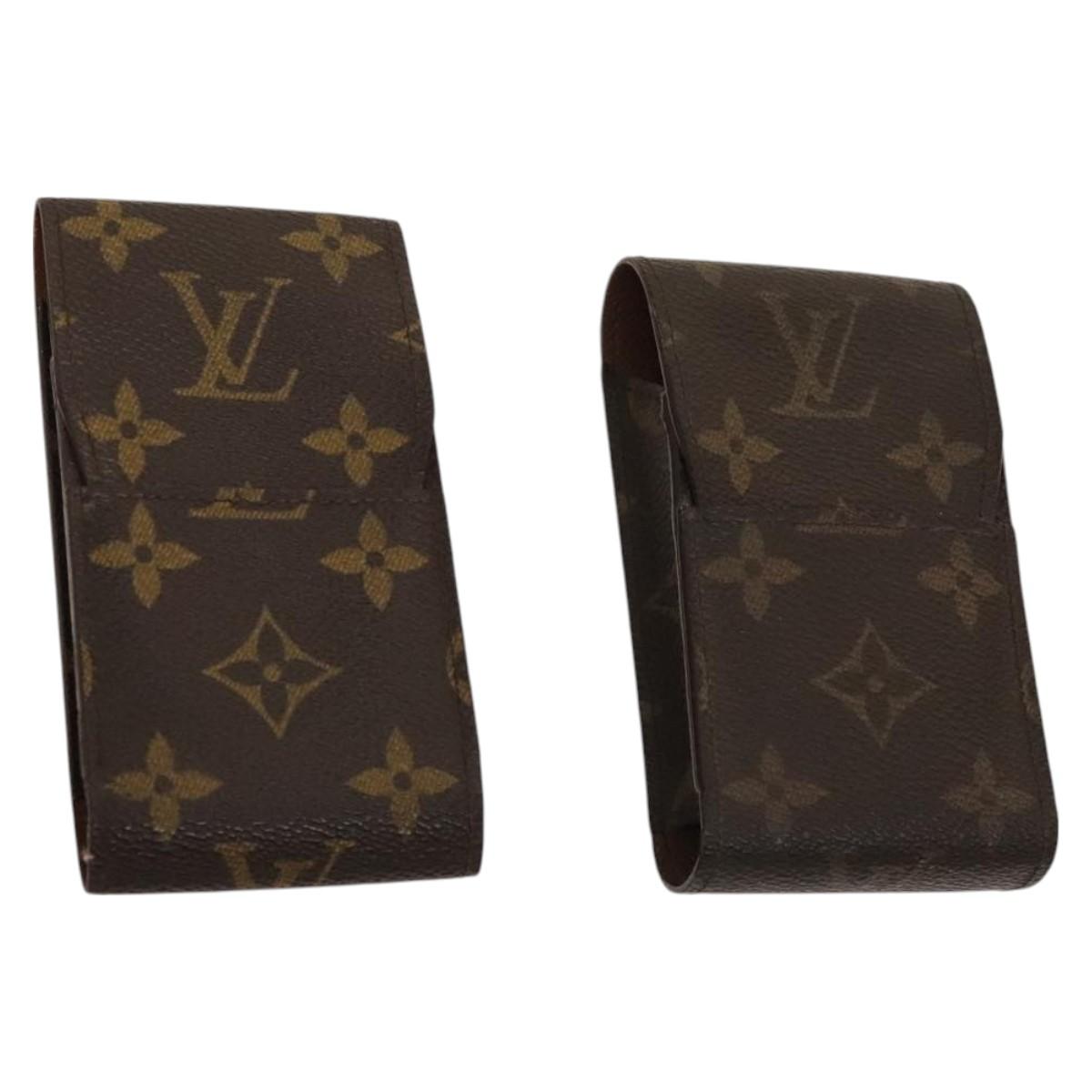 LOUIS VUITTON Monogram Etui Cigarette Case 2Set M63024 LV Auth 128272