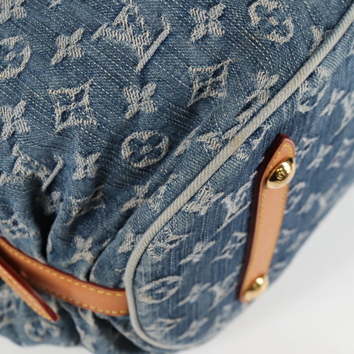 LOUIS VUITTON Monogram Denim XL Hand Bag Blue M95515 LV Auth 128274SAV