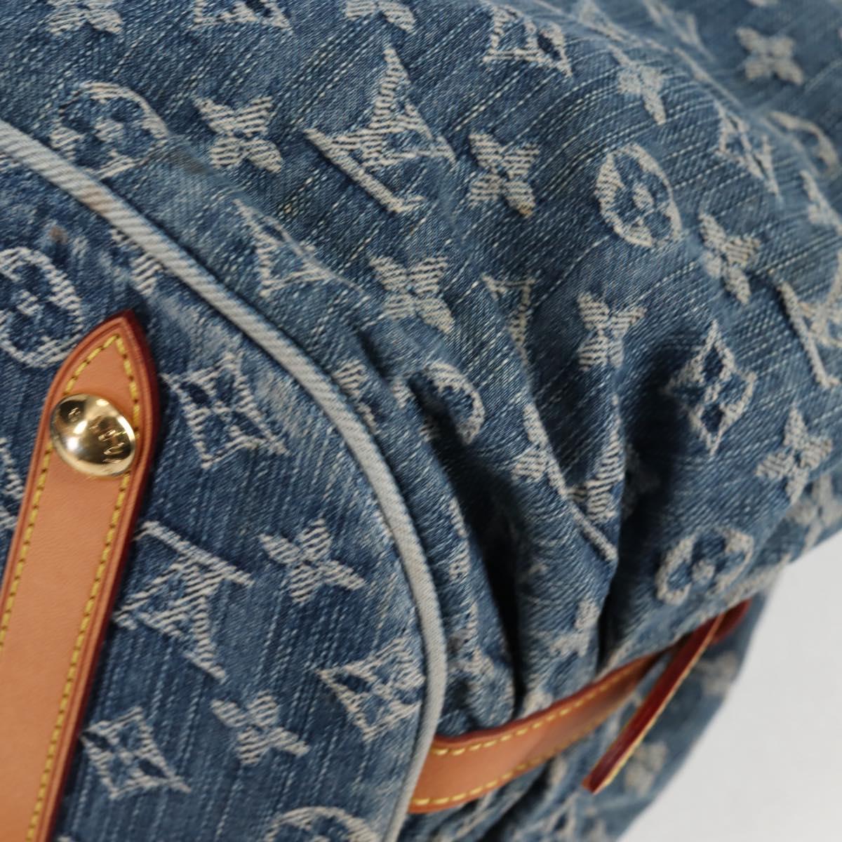LOUIS VUITTON Monogram Denim XL Hand Bag Blue M95515 LV Auth 128274V