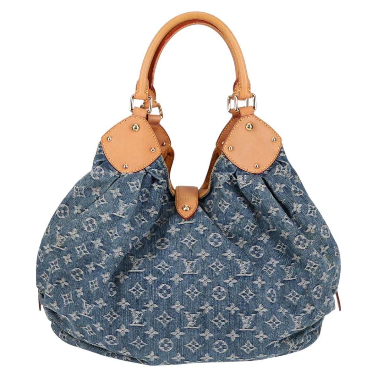 LOUIS VUITTON Monogram Denim XL Hand Bag Blue M95515 LV Auth 128274SAV