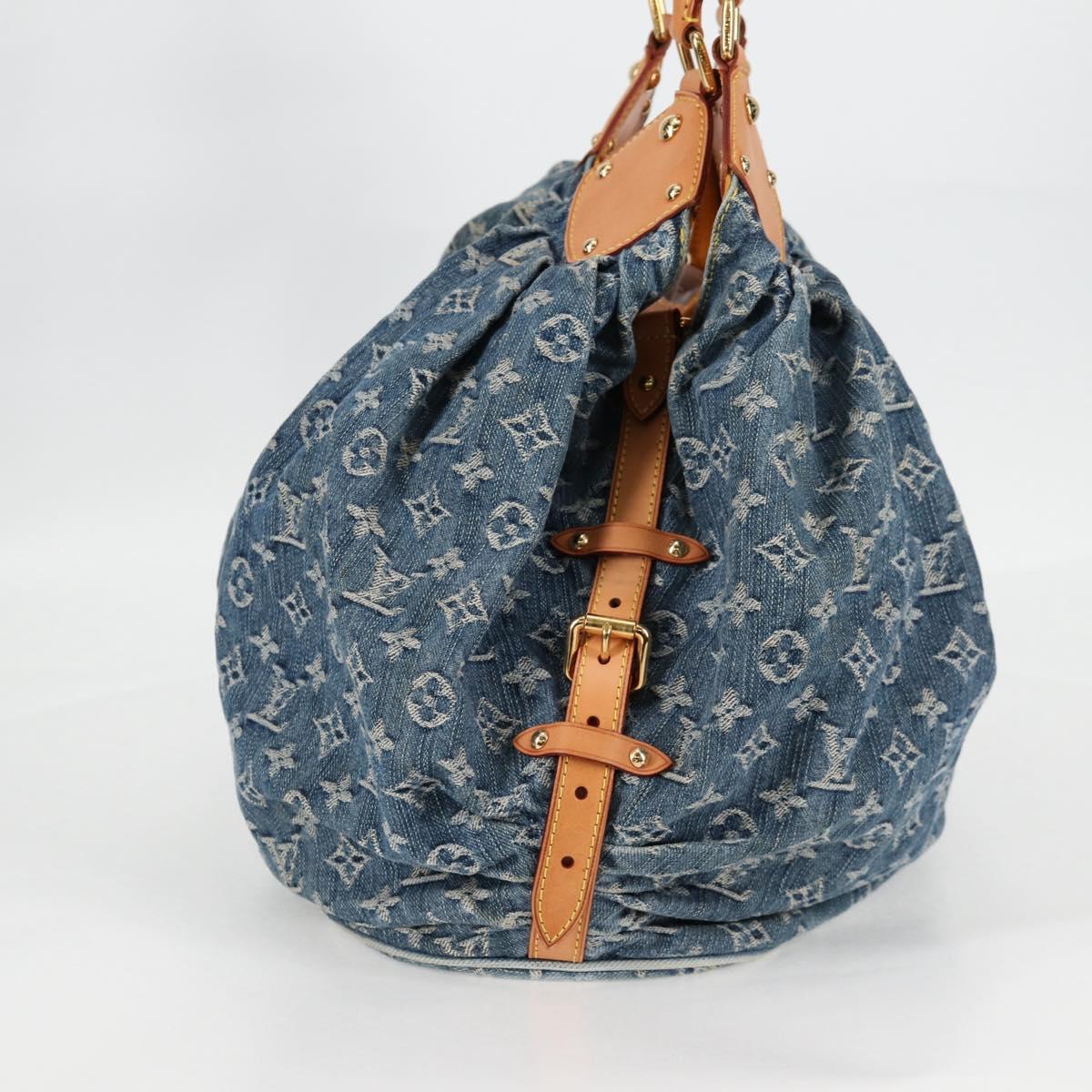 LOUIS VUITTON Monogram Denim XL Hand Bag Blue M95515 LV Auth 128274SAV