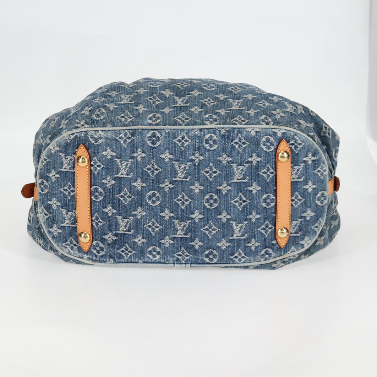 LOUIS VUITTON Monogram Denim XL Hand Bag Blue M95515 LV Auth 128274SAV
