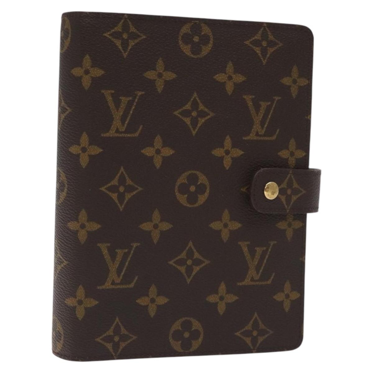 LOUIS VUITTON Monogram Agenda MM Day Planner Cover R20105 LV Auth 128293
