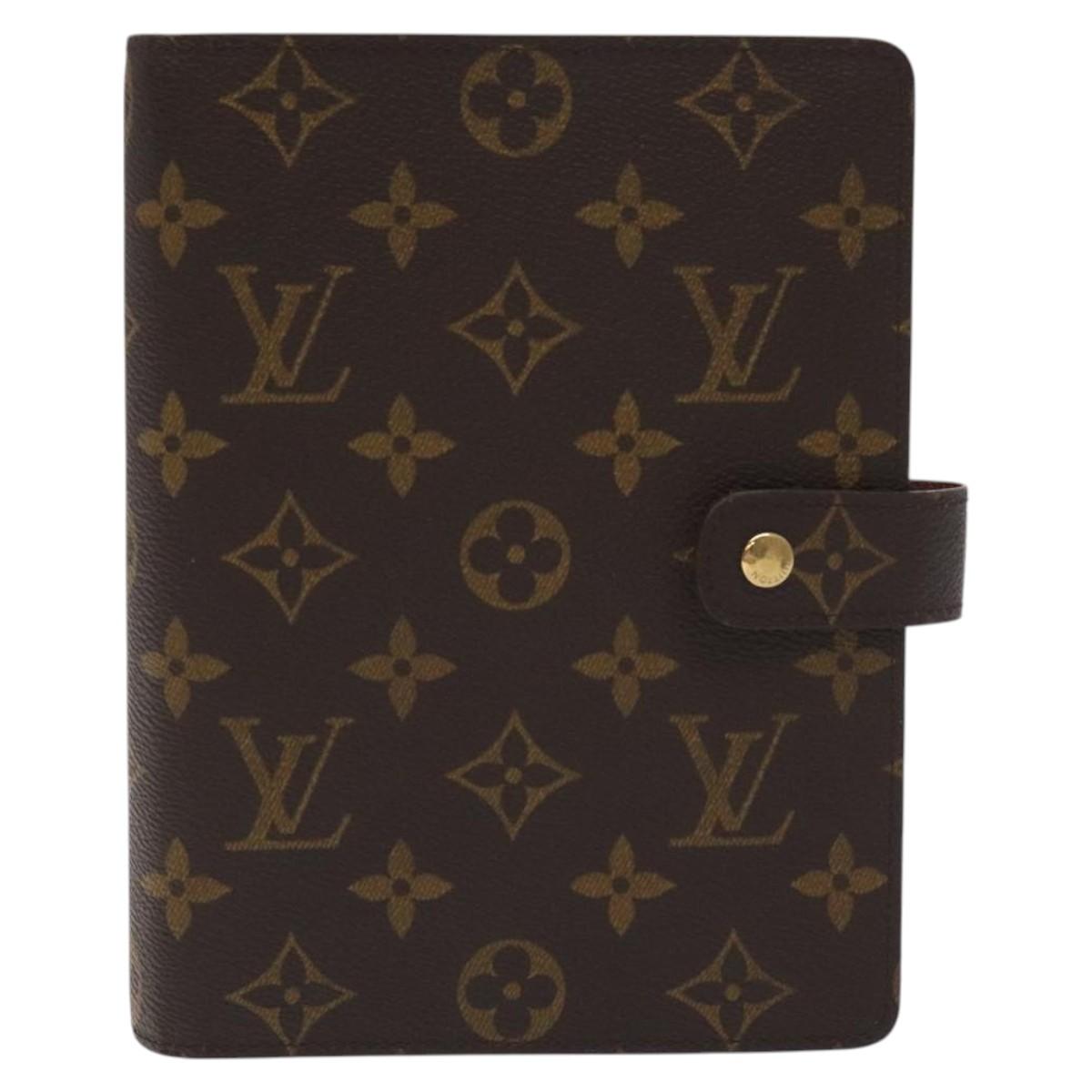 LOUIS VUITTON Monogram Agenda MM Day Planner Cover R20105 LV Auth 128293