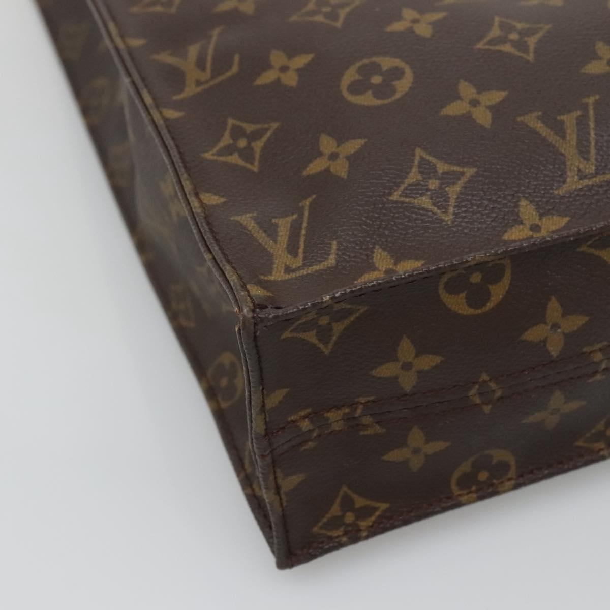 LOUIS VUITTON Monogram Sac Plat Hand Bag M51140 LV Auth 128308