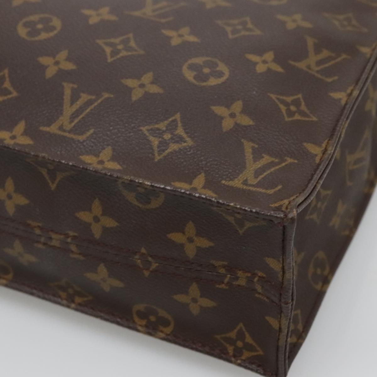 LOUIS VUITTON Monogram Sac Plat Hand Bag M51140 LV Auth 128308