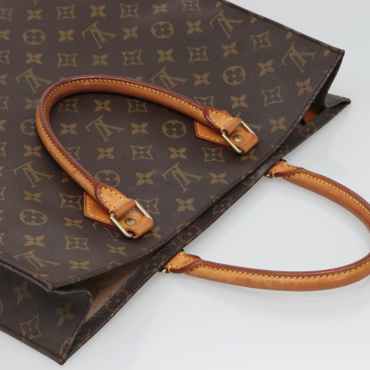 LOUIS VUITTON Monogram Sac Plat Hand Bag M51140 LV Auth 128308