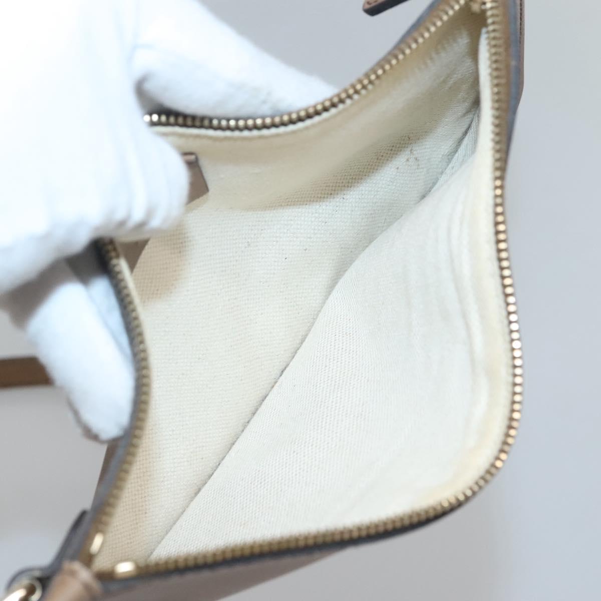 GUCCI GG Canvas Tote Bag Beige Gold 247209 Auth 128328