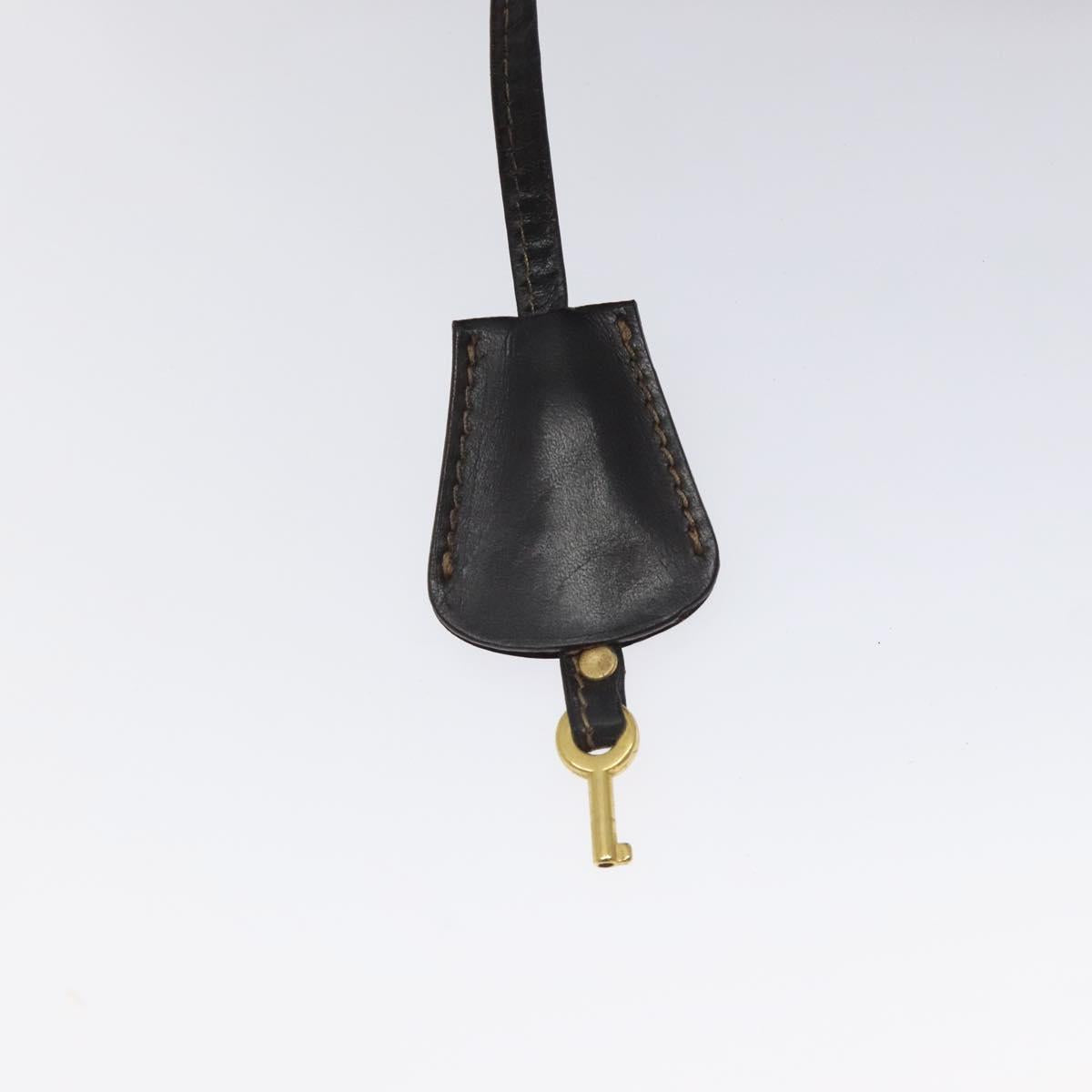 FENDI Zucca Canvas Vanity Pouch Brown Black Auth 128359