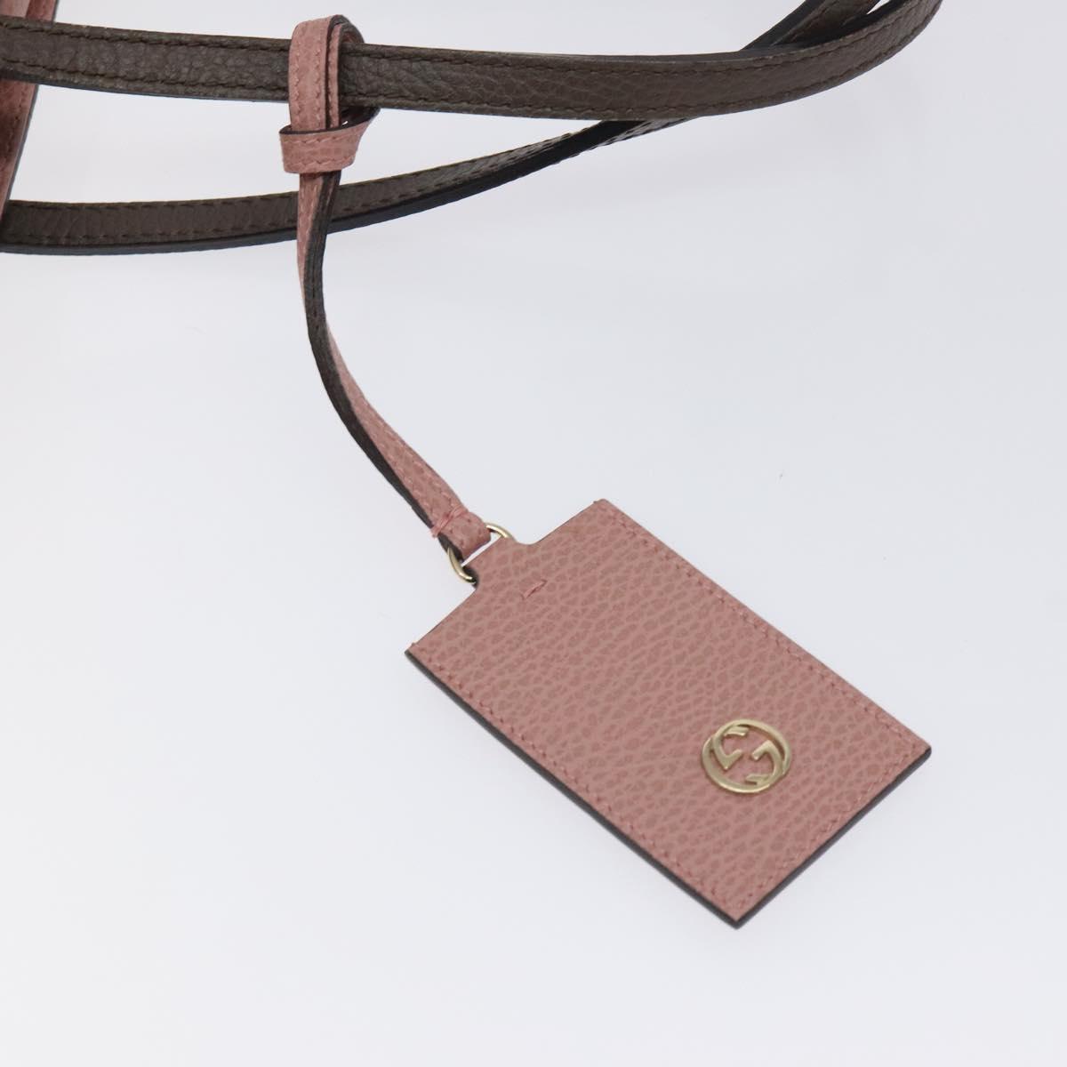 GUCCI Tote Bag Leather Beige Gold 354408 Auth 128362