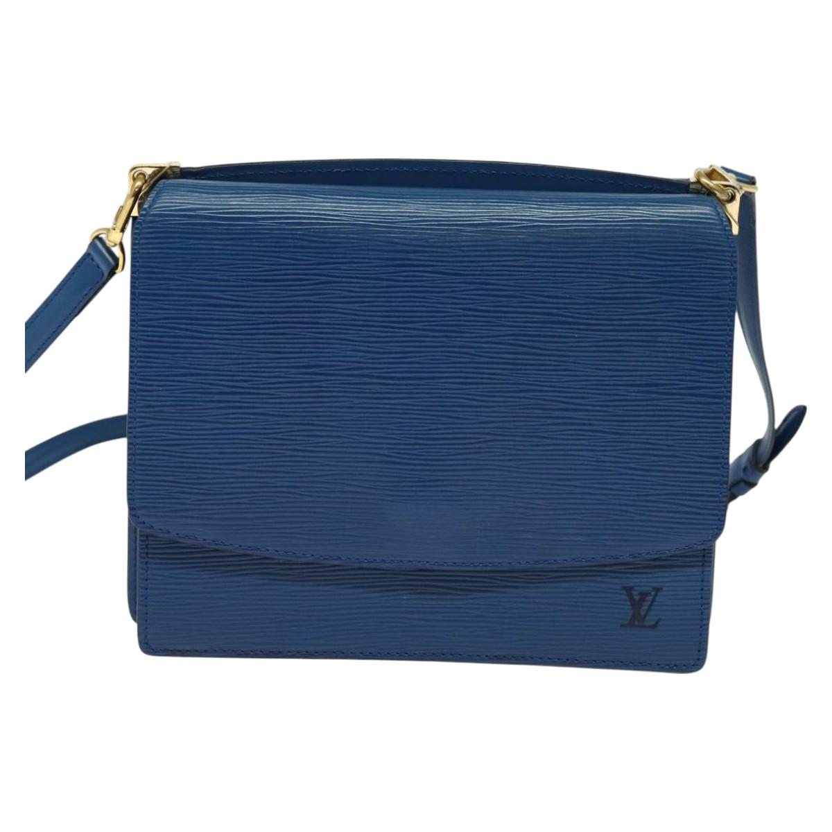 LOUIS VUITTON Epi Grenel Shoulder Bag Blue M52362 LV Auth 128369