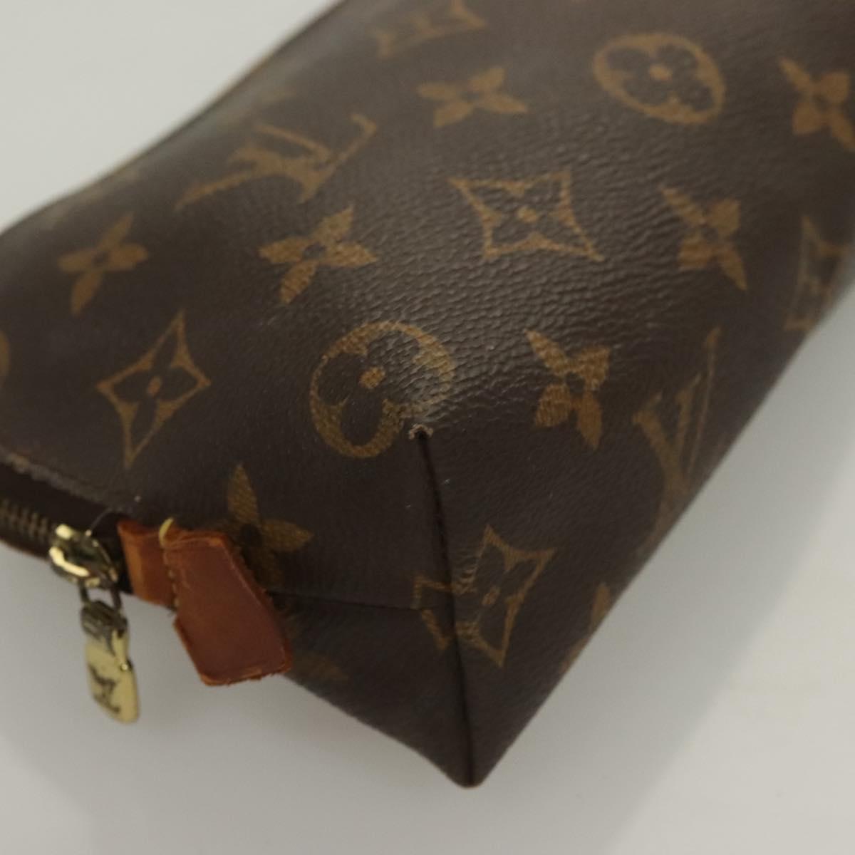 LOUIS VUITTON Monogram Pochette Cosmetic PM Cosmetic Pouch M47515 LV Auth 128419