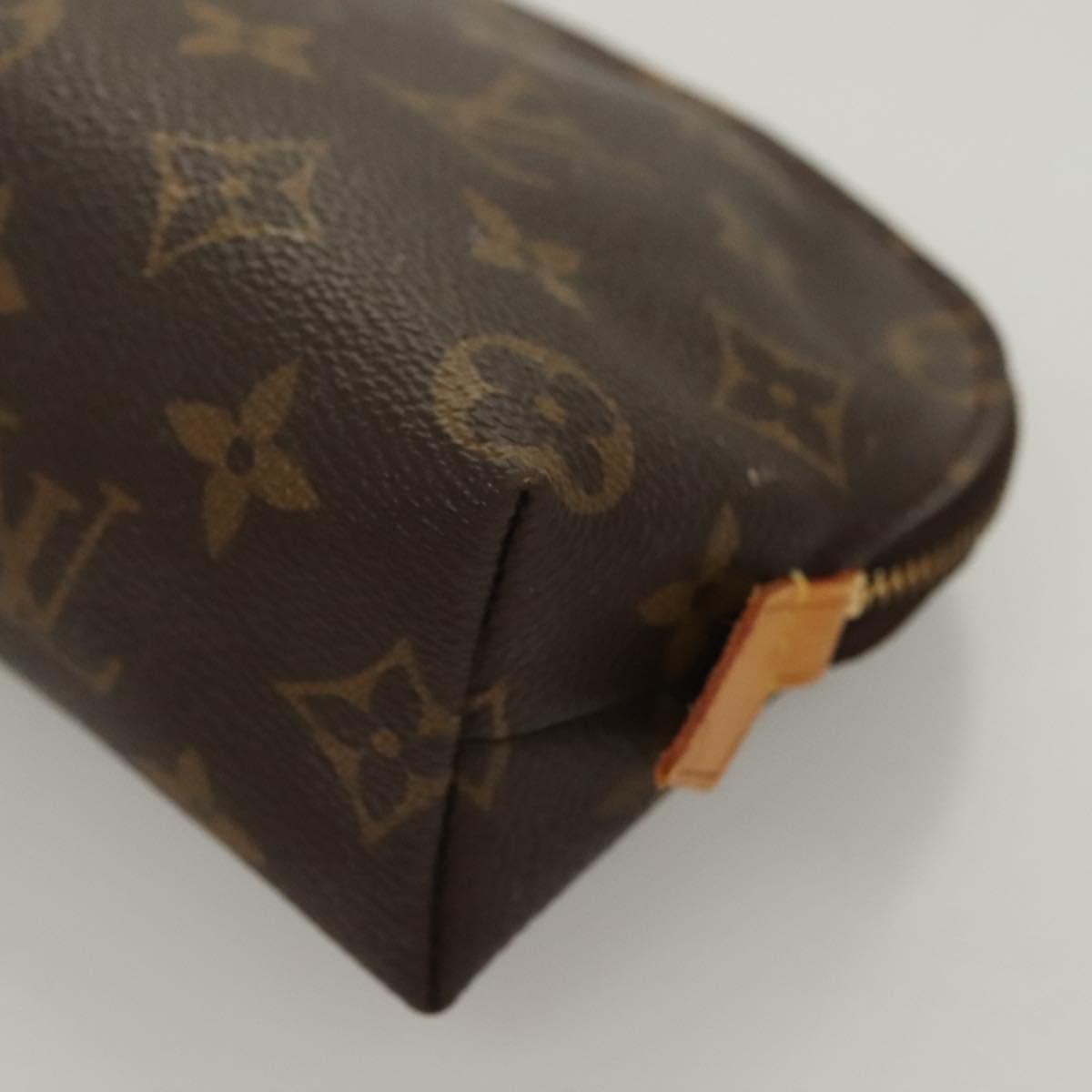 LOUIS VUITTON Monogram Pochette Cosmetic PM Cosmetic Pouch M47515 LV Auth 128420