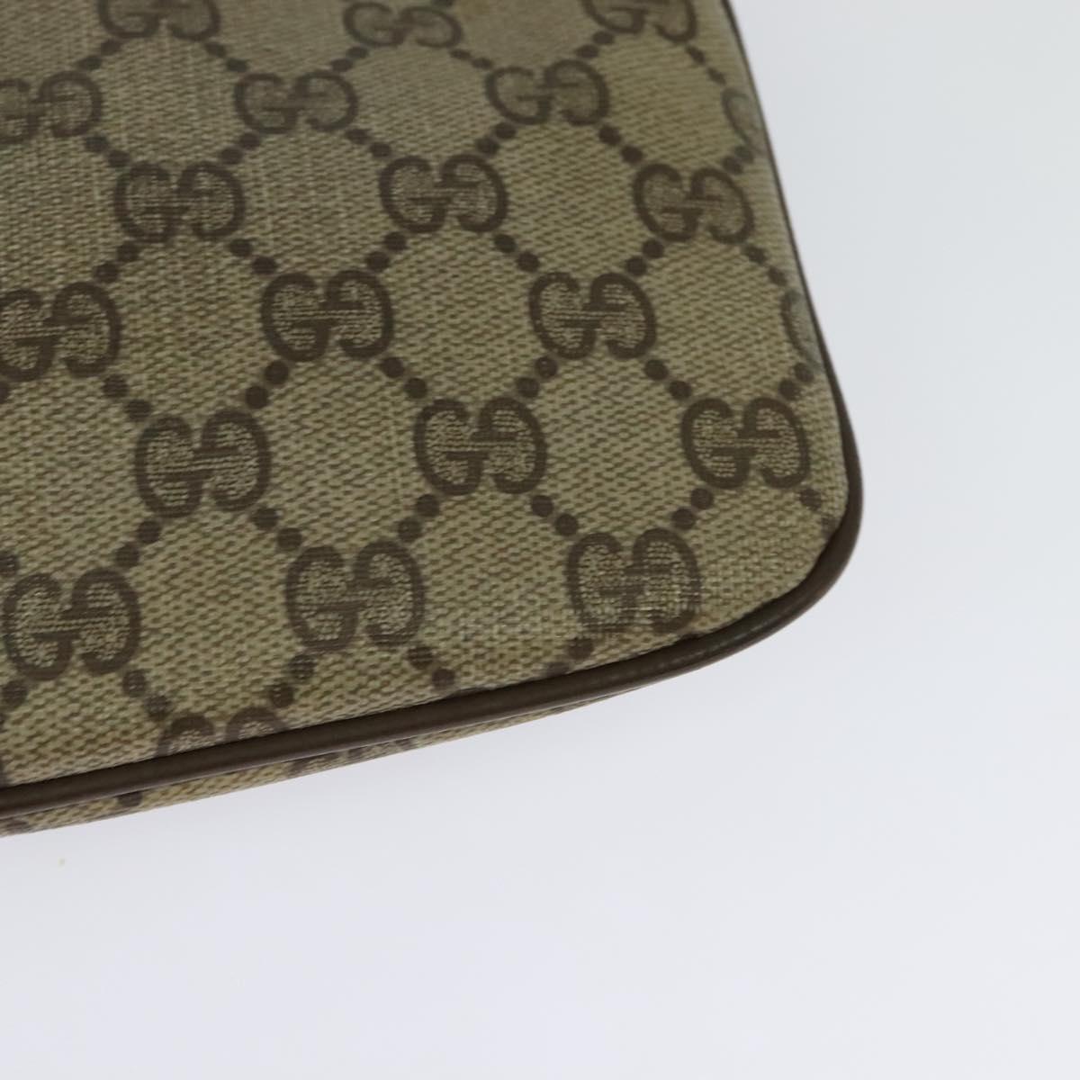 GUCCI GG Supreme Web Sherry Line Shoulder Bag PVC Beige 904 02 047 Auth 128433