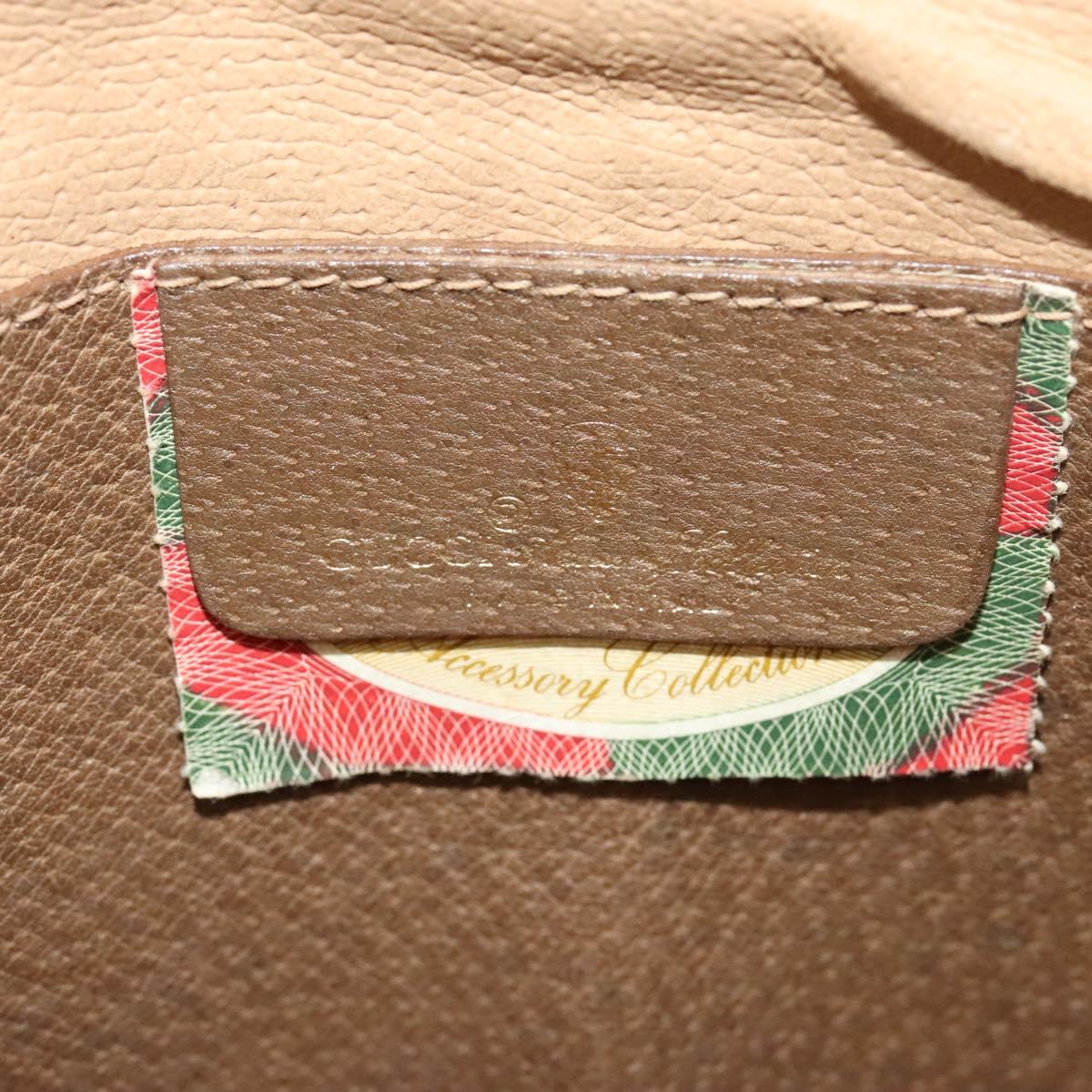 GUCCI GG Supreme Web Sherry Line Shoulder Bag PVC Beige 98 02 047 Auth 128437