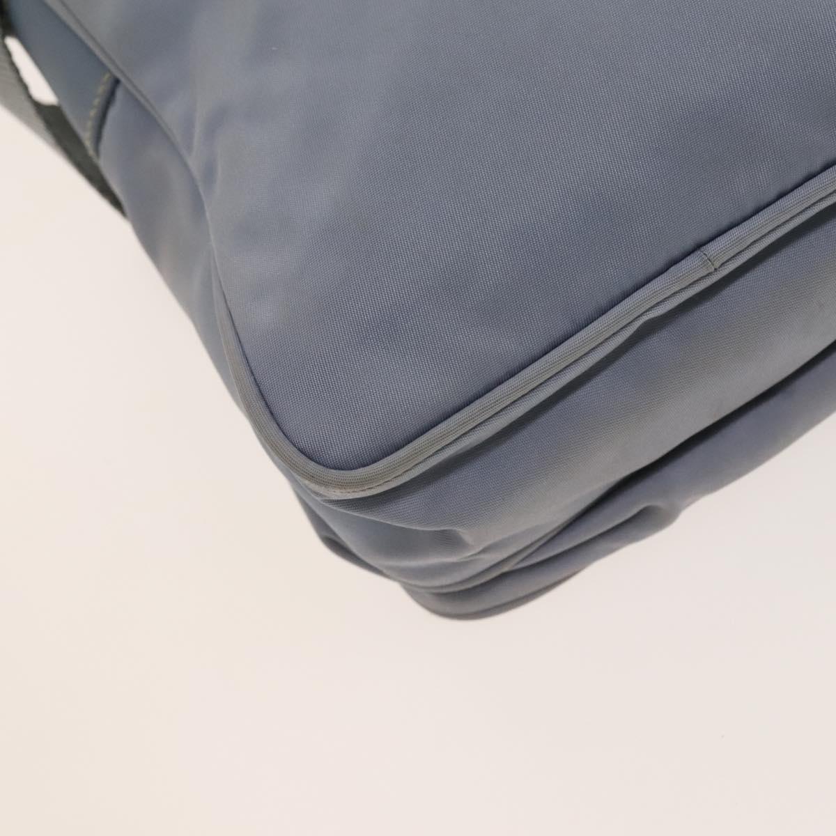 PRADA Shoulder Bag Nylon Light Blue Silver Auth 128446