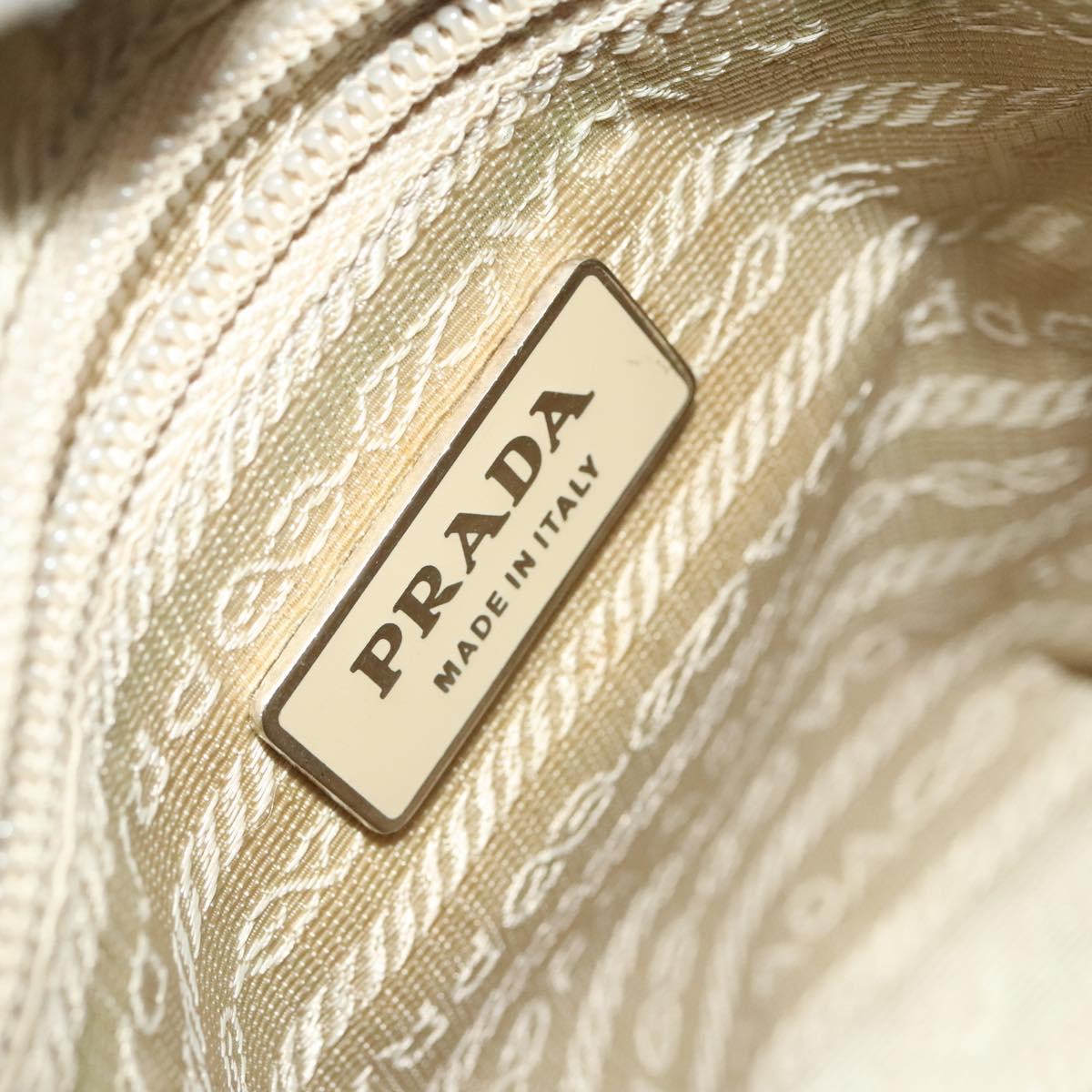 PRADA Shoulder Bag Nylon Light Blue Silver Auth 128446