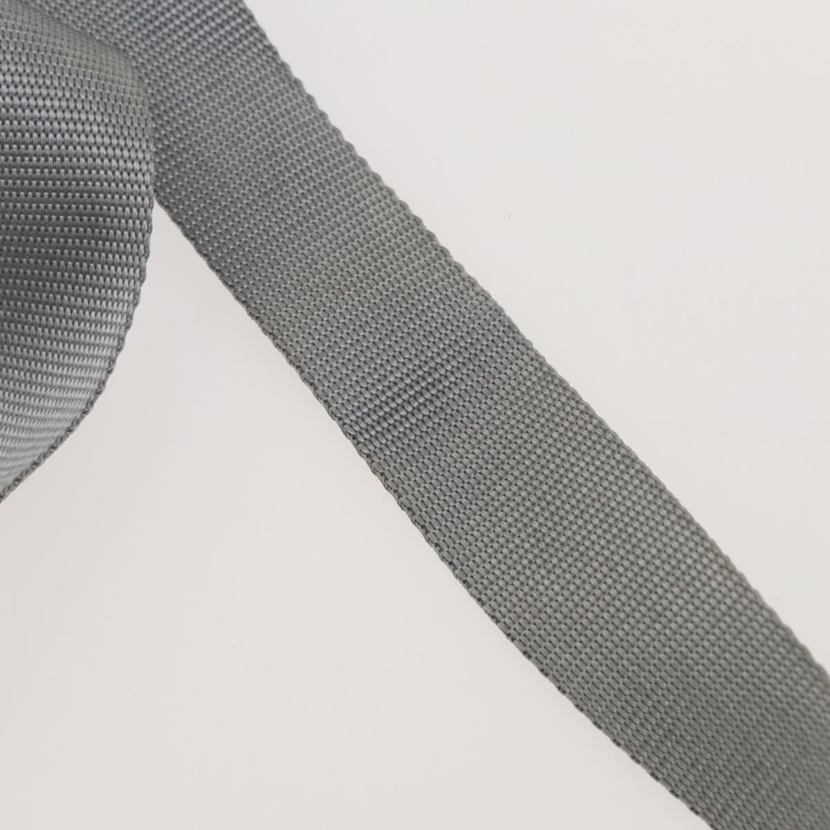 PRADA Shoulder Bag Nylon Light Blue Silver Auth 128446