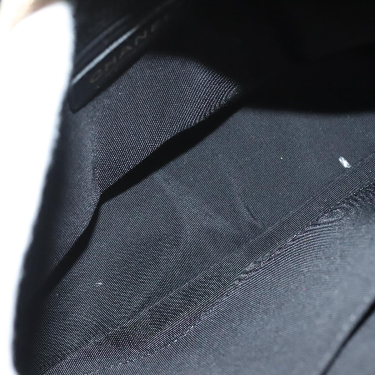 CHANEL Matelasse Chain Shoulder Bag Suede Ivory Gold CC Auth 128451