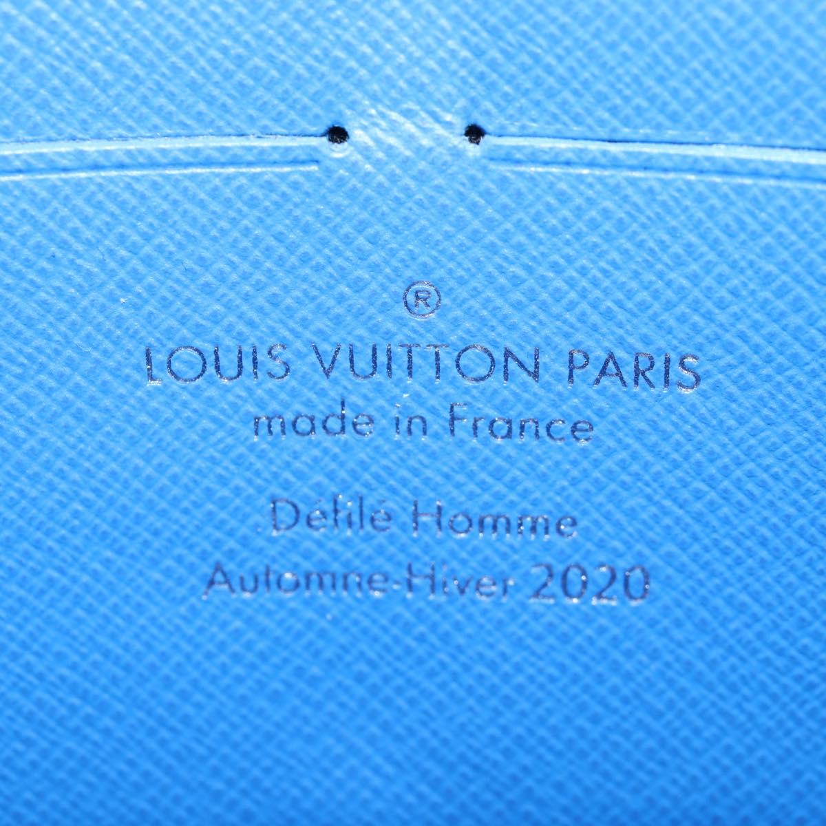 LOUIS VUITTON Monogram Clouds Soft Trunk Wallet Bag Blue M45432 LV Auth 128464A
