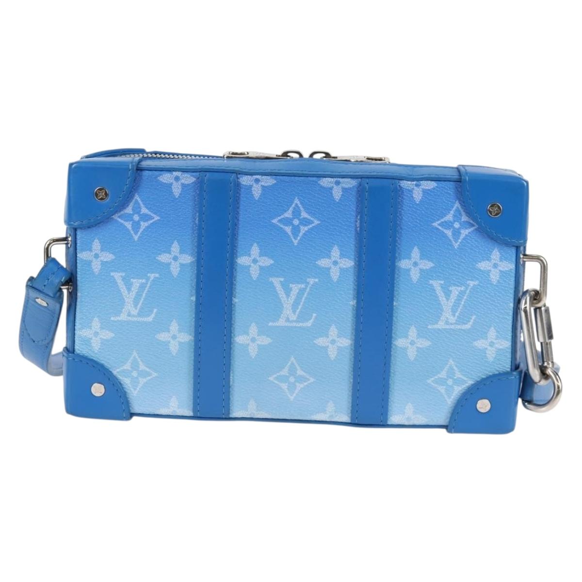 LOUIS VUITTON Monogram Clouds Soft Trunk Wallet Bag Blue M45432 LV Auth 128464SAM