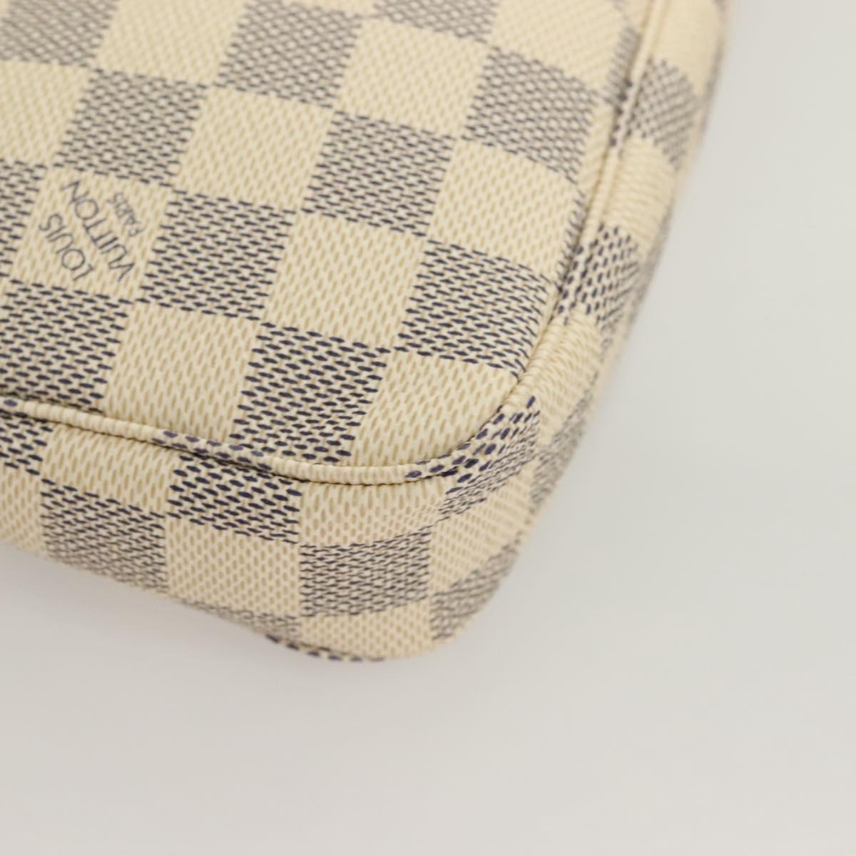 LOUIS VUITTON Damier Azur Pochette Accessoires Pouch N51986 LV Auth 128466V