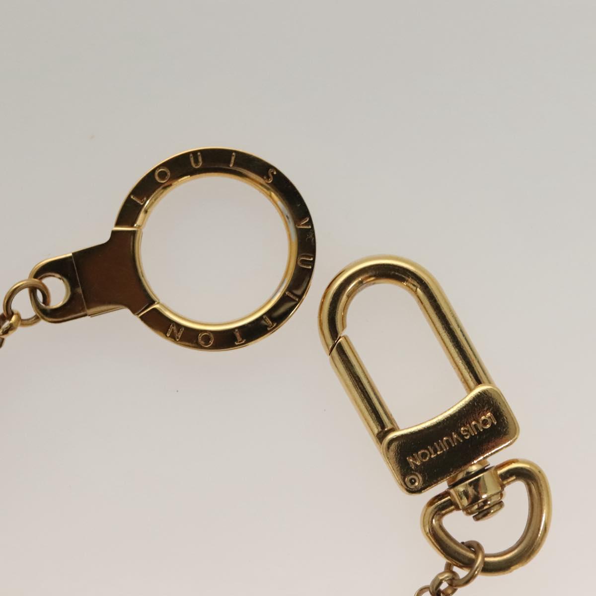 LOUIS VUITTON Porte Cles Chainne Delice Charm metal Gold M66002 LV Auth 128473