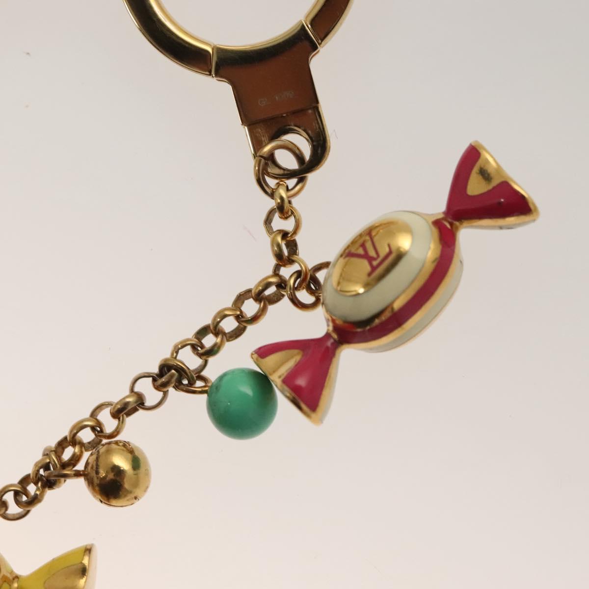 LOUIS VUITTON Porte Cles Chainne Delice Charm metal Gold M66002 LV Auth 128473