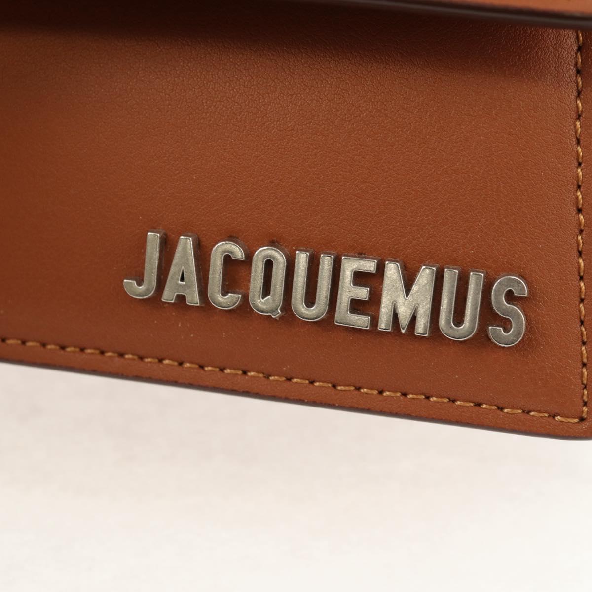 JACQUEMUS Mini Hand Bag Leather 2way Brown Gold Auth 128501M