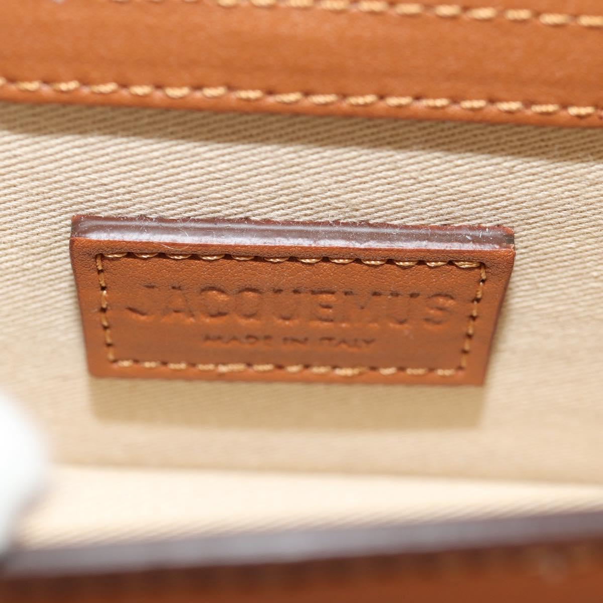 JACQUEMUS Mini Hand Bag Leather 2way Brown Gold Auth 128501M
