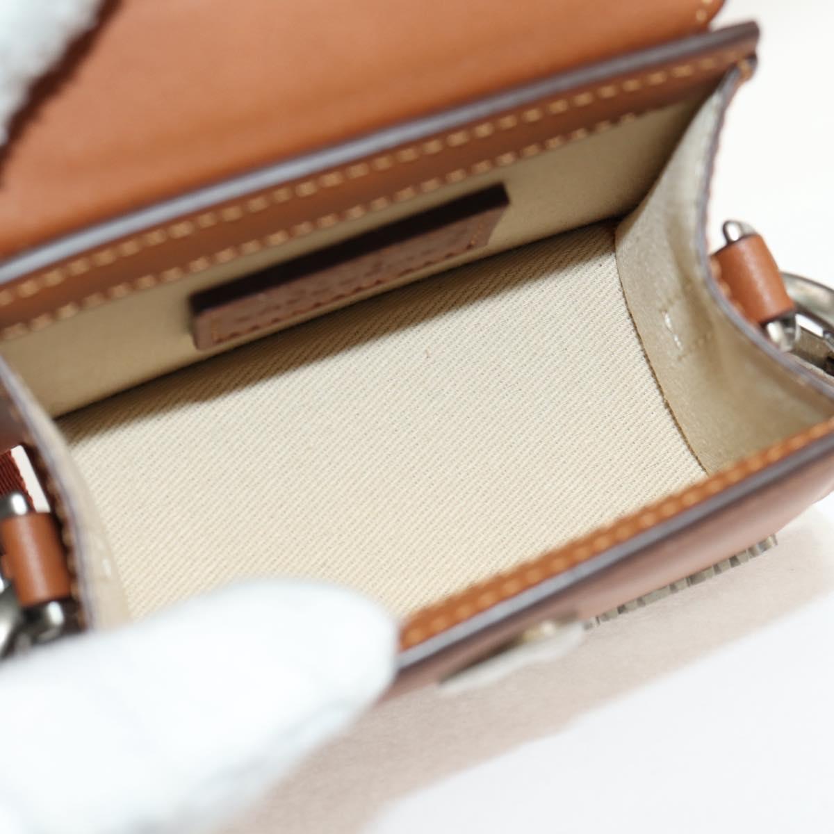 JACQUEMUS Mini Hand Bag Leather 2way Brown Gold Auth 128501M