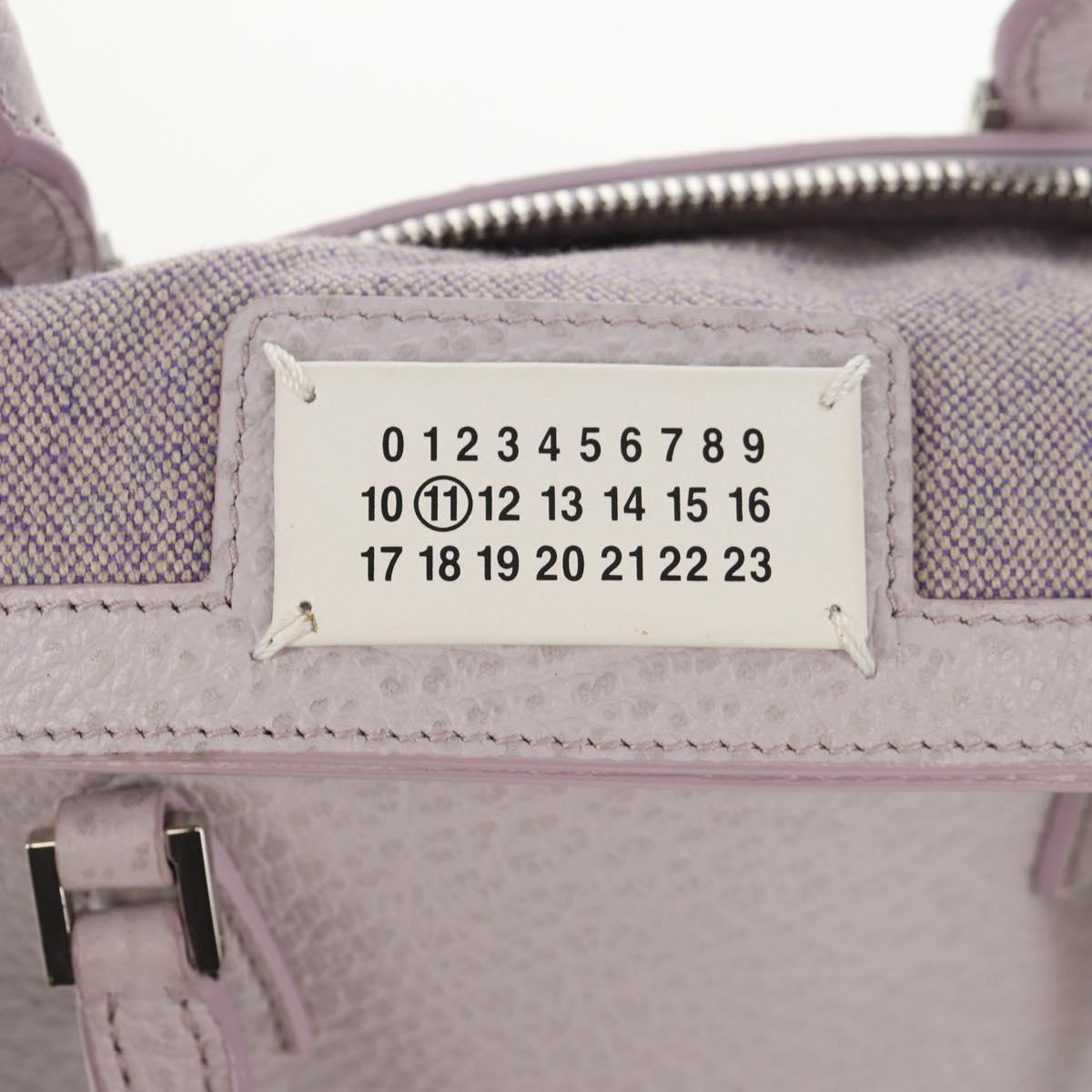 Maison Margiela Chain Shoulder Bag Leather 2way Pastel Purple Auth 128503M