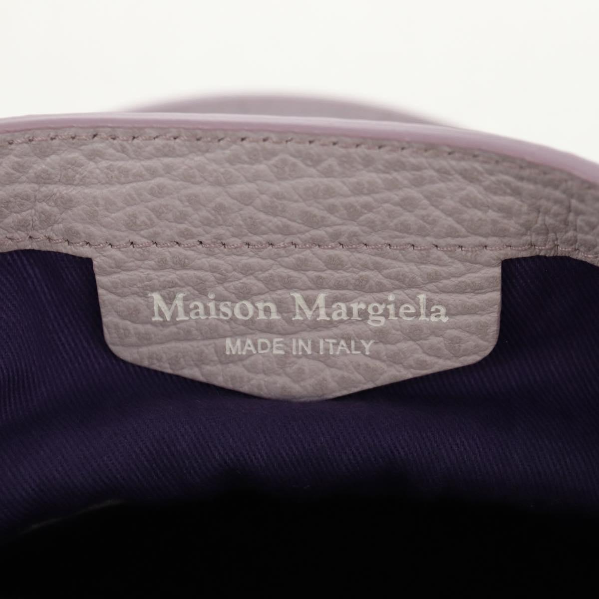 Maison Margiela Chain Shoulder Bag Leather 2way Pastel Purple Auth 128503M