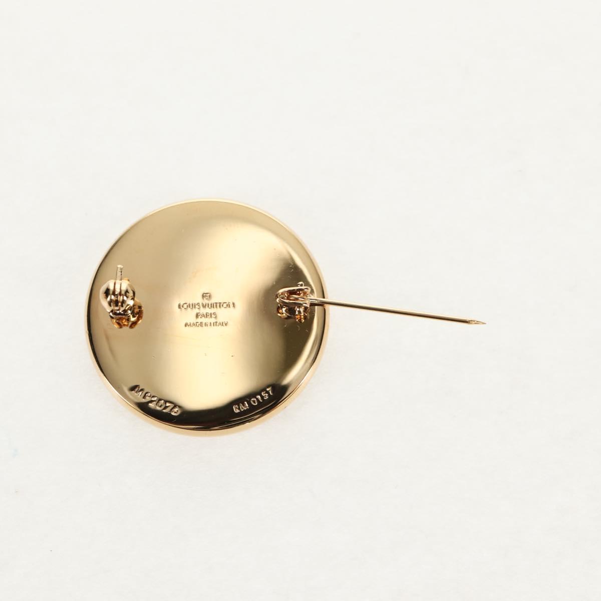 LOUIS VUITTON Monogram LVxSupreme Brooch Pin 2 Set Red LV Auth 128511M