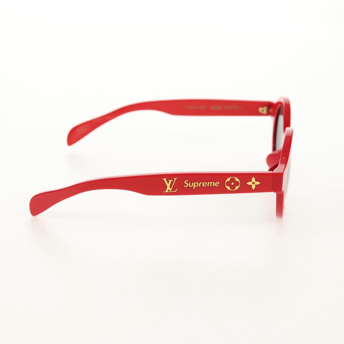 LOUIS VUITTON LV × Supreme Sunglasses plastic Red LV Auth 128513M