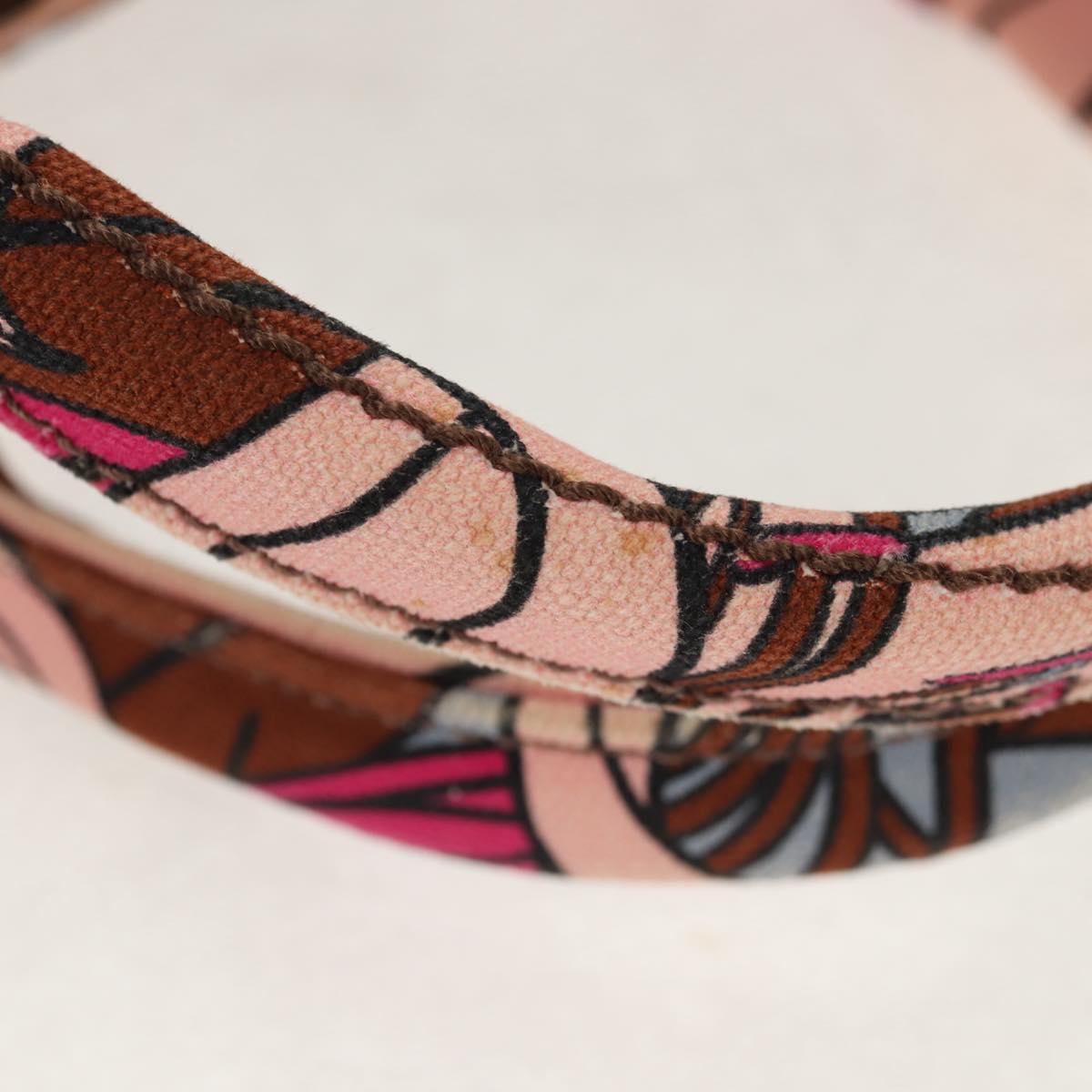 PRADA Flower Canapa PM Hand Bag Canvas 2way Purple Gold Auth 128519M