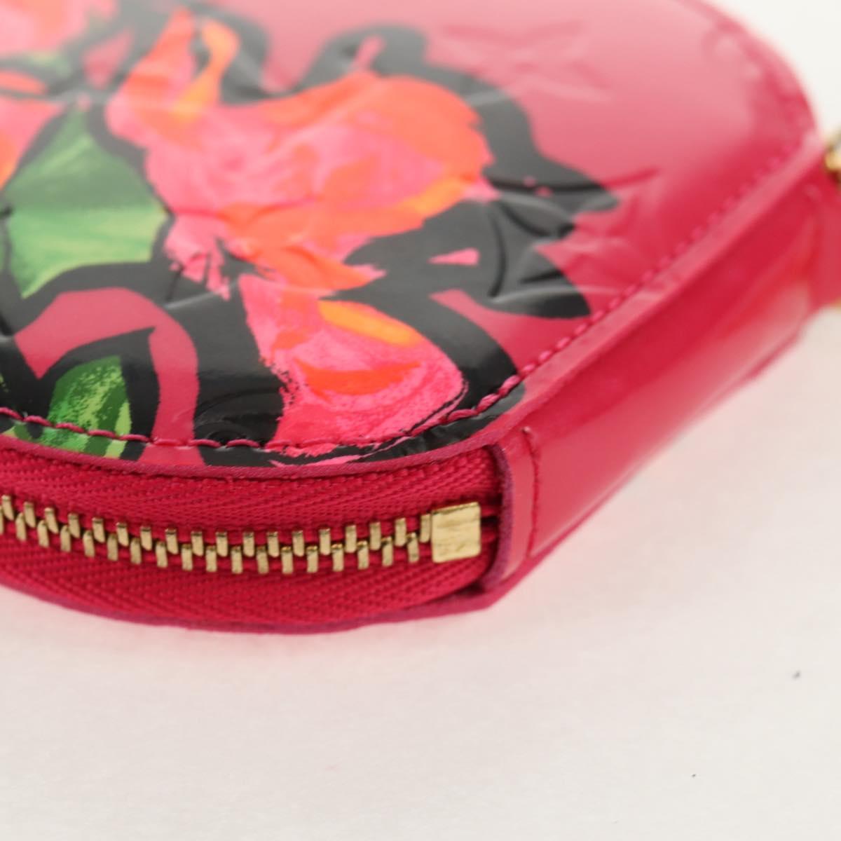 LOUIS VUITTON Vernis Rose Porte Monnaie Chapeau Coin Purse M93690 Auth 128525M